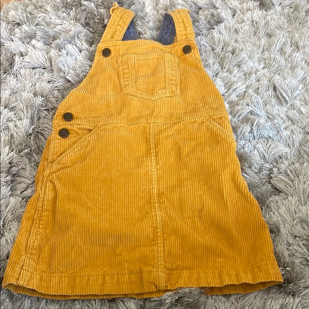 GAP Yellow Corduroy Overalls A-line Style
